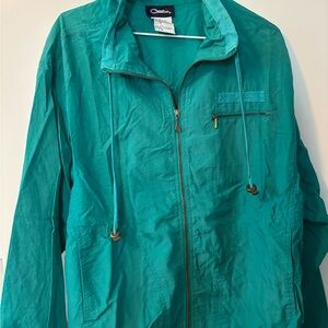 Vintage Catalina Women's Teal Utility Windbreaker Jacket Size Large